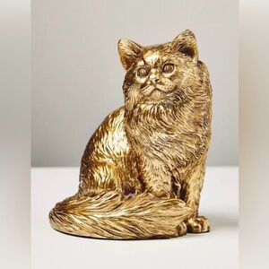 NWT Anthropologie Cat Decorative Object in Ragdoll Gold